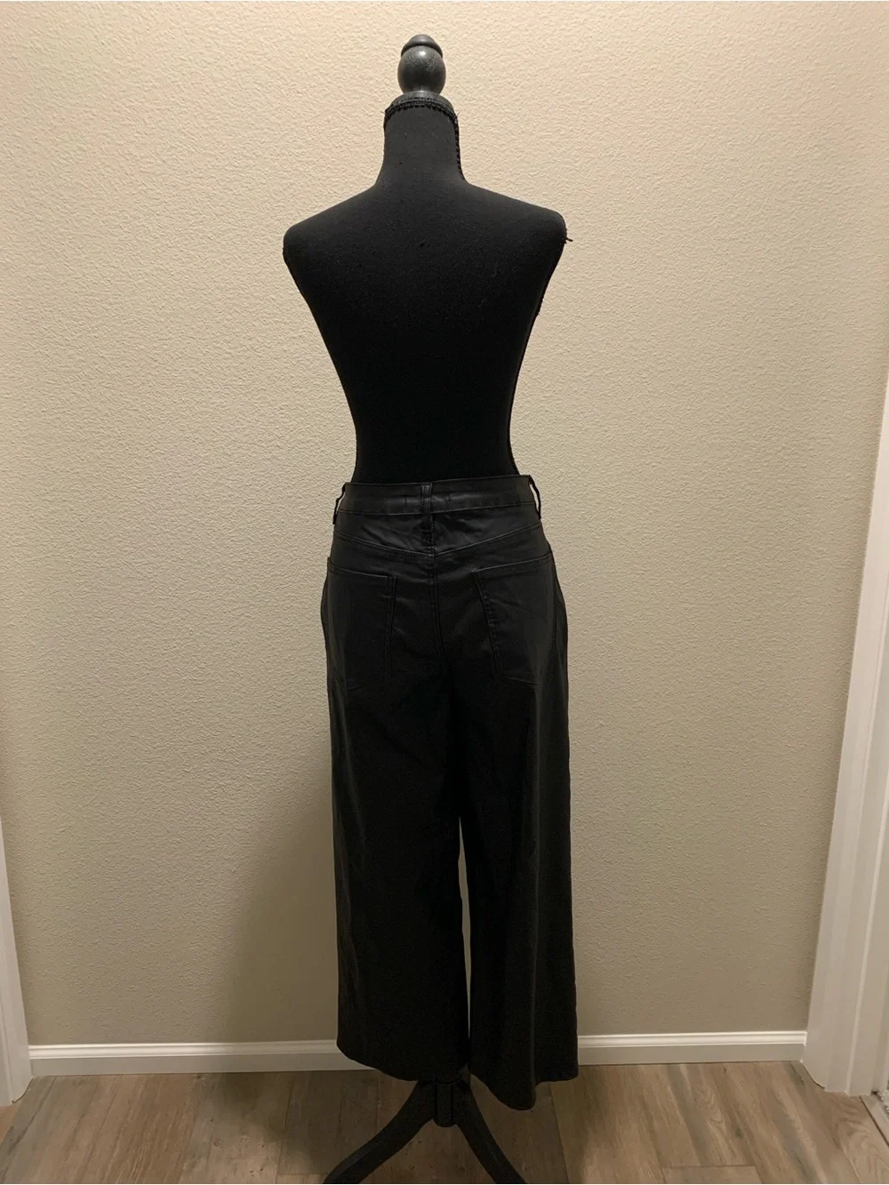 Almost Famous Wide-Leg Faux Leather Pants - Black (Size 11)